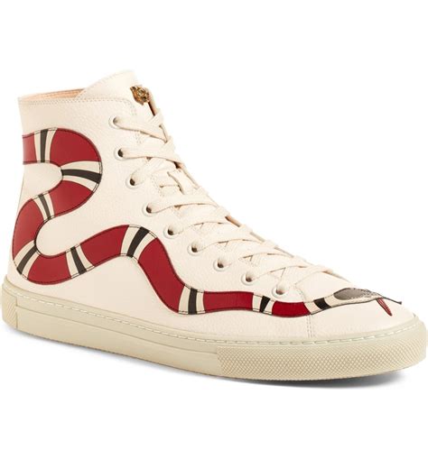 gucci brown suede high top sneakers|Gucci snakes sneakers.